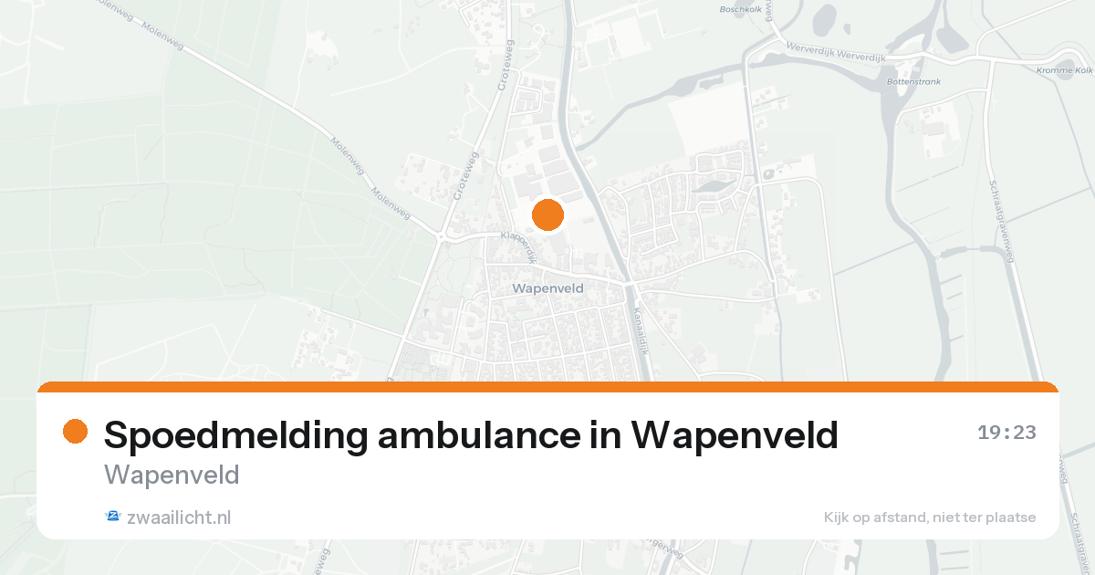 Spoedmelding ambulance in Wapenveld — 9 aug 2026