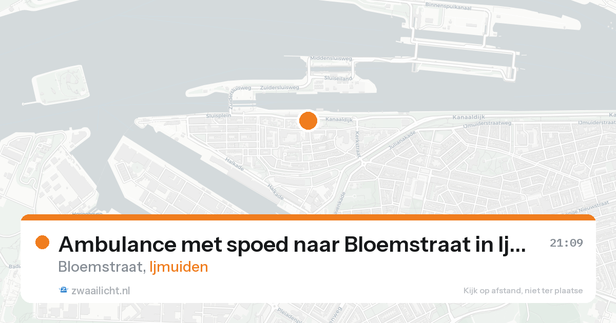Ambulance met spoed naar Bloemstraat in Ijmuiden — 23 aug 2026