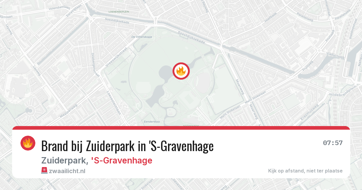 Brand bij Zuiderpark in 'S-Gravenhage — 20 mei 2026