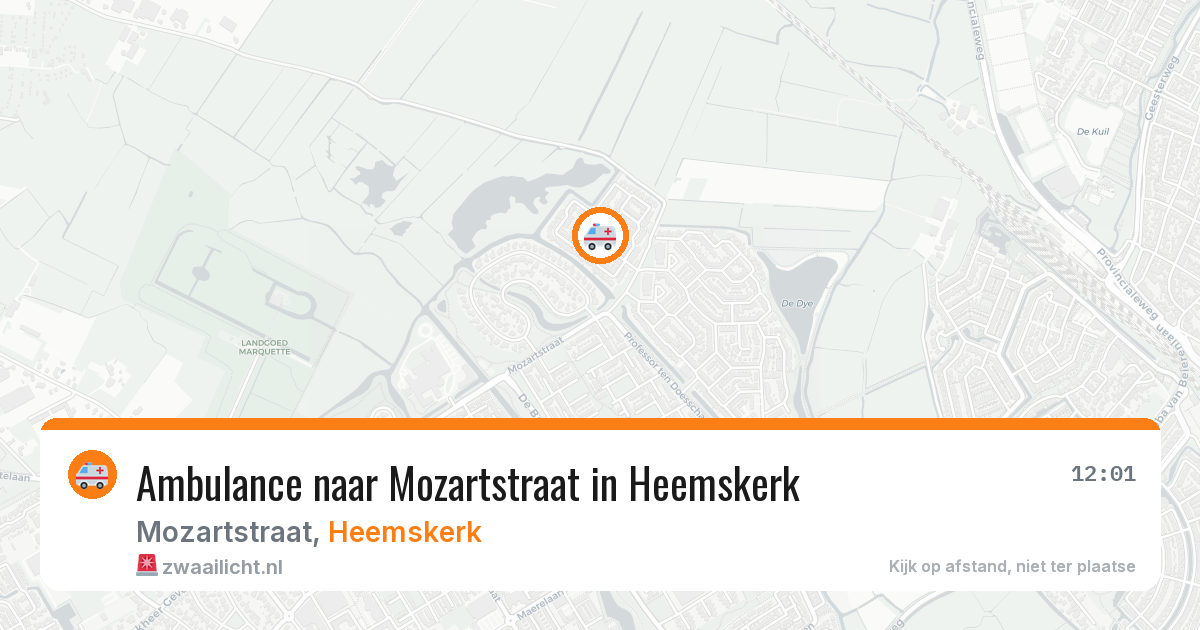 Ambulance naar Mozartstraat in Heemskerk — 23 mrt 2026