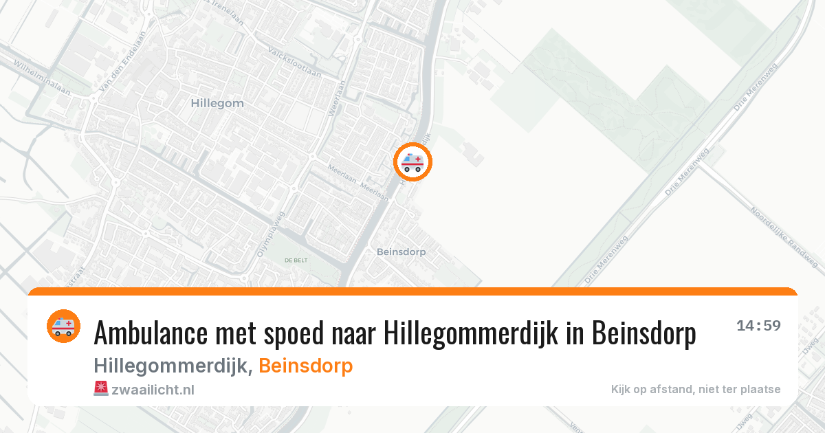 Ambulance met spoed naar Hillegommerdijk in Beinsdorp — 27 apr 2026