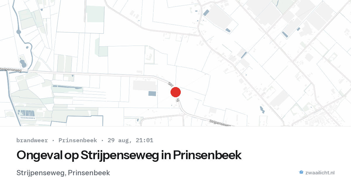 Ongeval op Strijpenseweg in Prinsenbeek — 29 aug 2026