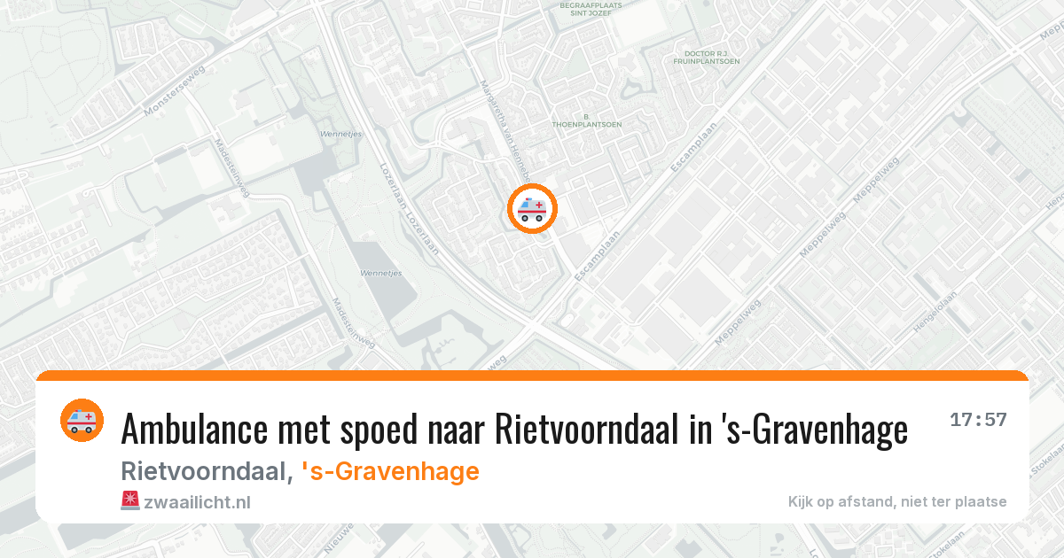 Ambulance met spoed naar Rietvoorndaal in 's-Gravenhage — 3 mei 2026