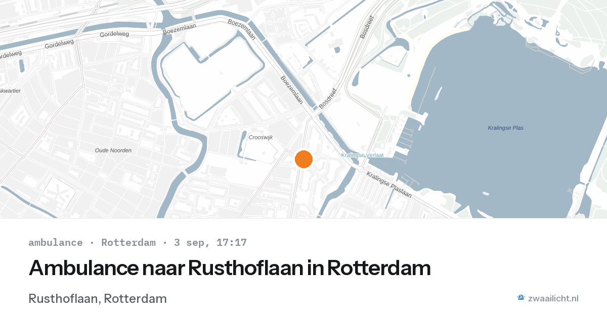 Ambulance naar Rusthoflaan in Rotterdam — 3 sep 2026