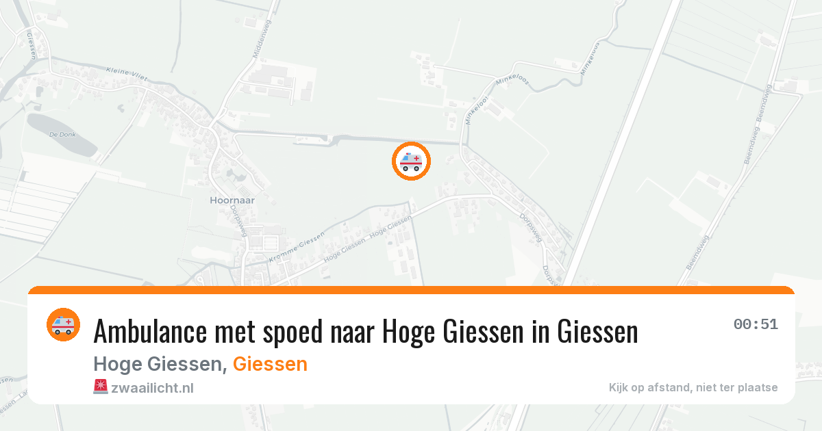 Ambulance met spoed naar Hoge Giessen in Giessen — 30 apr 2026