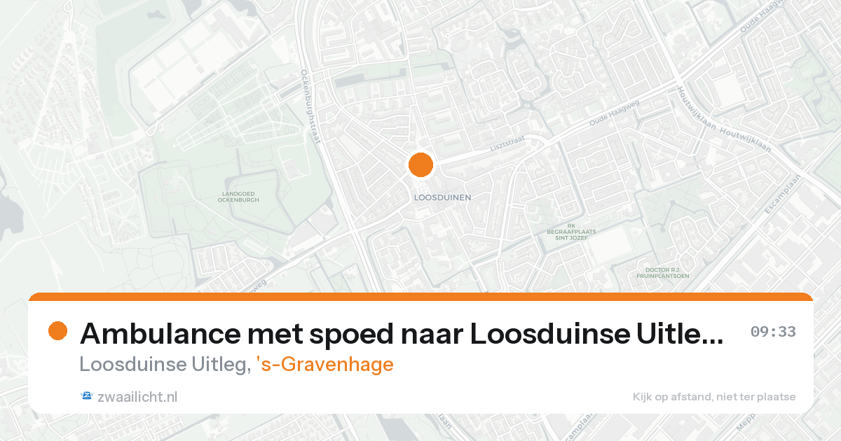 Ambulance met spoed naar Loosduinse Uitleg in 's-Gravenhage — 25 aug 2026