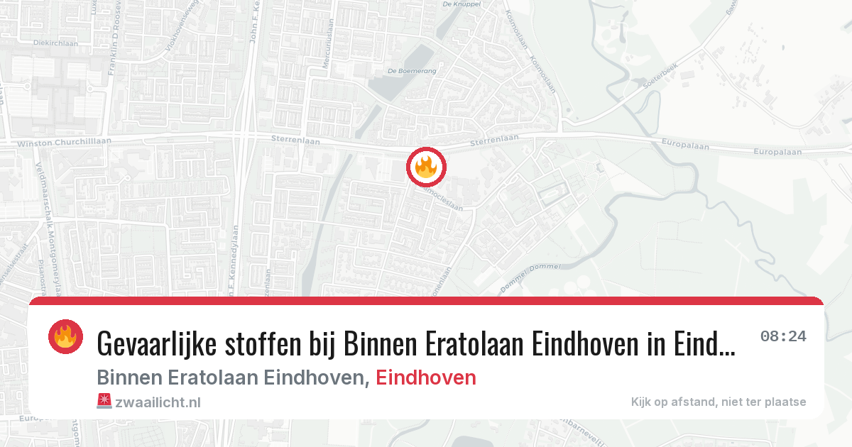 Gevaarlijke stoffen bij Binnen Eratolaan Eindhoven in Eindhoven — 18 apr 2026