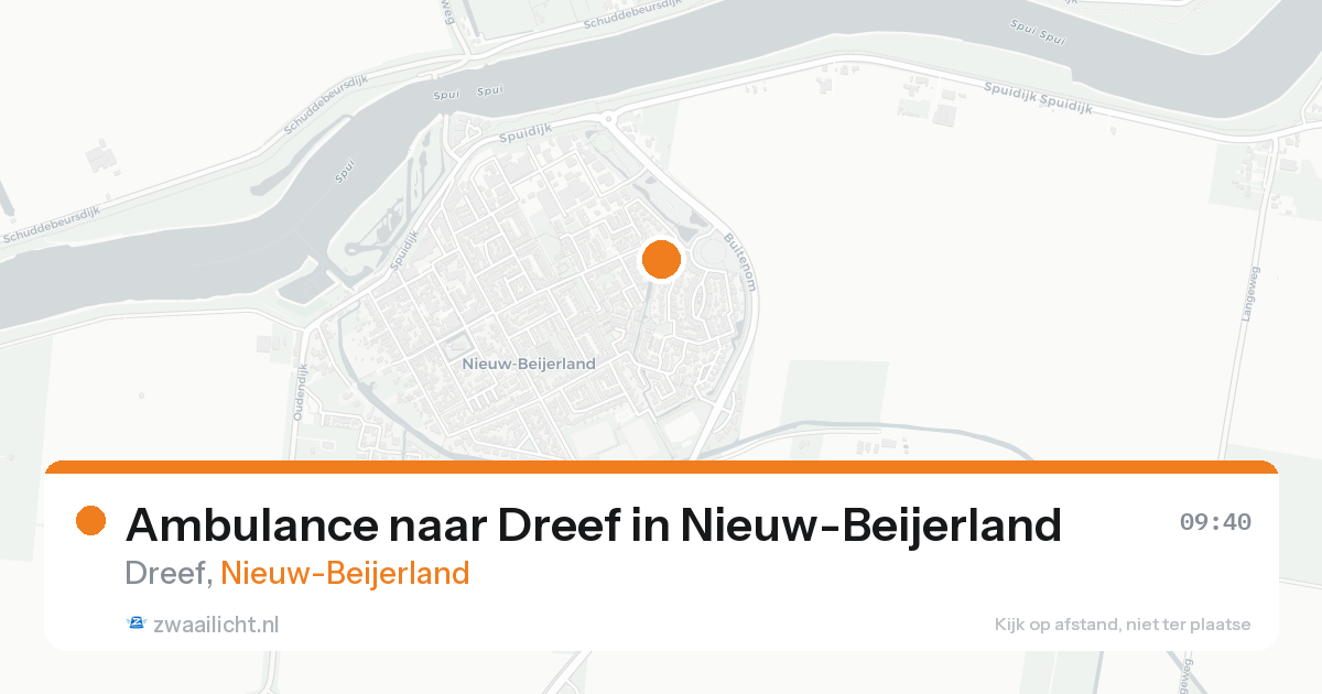 Ambulance naar Dreef in Nieuw-Beijerland — 20 mrt 2026