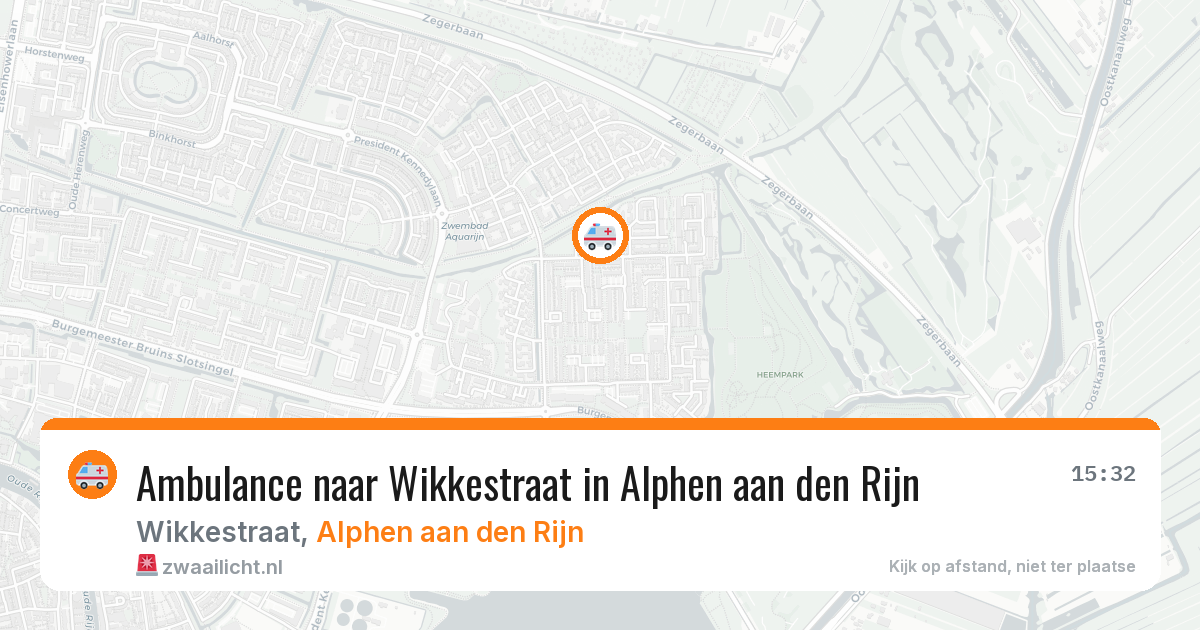 Ambulance naar Wikkestraat in Alphen aan den Rijn — 1 jul 2026