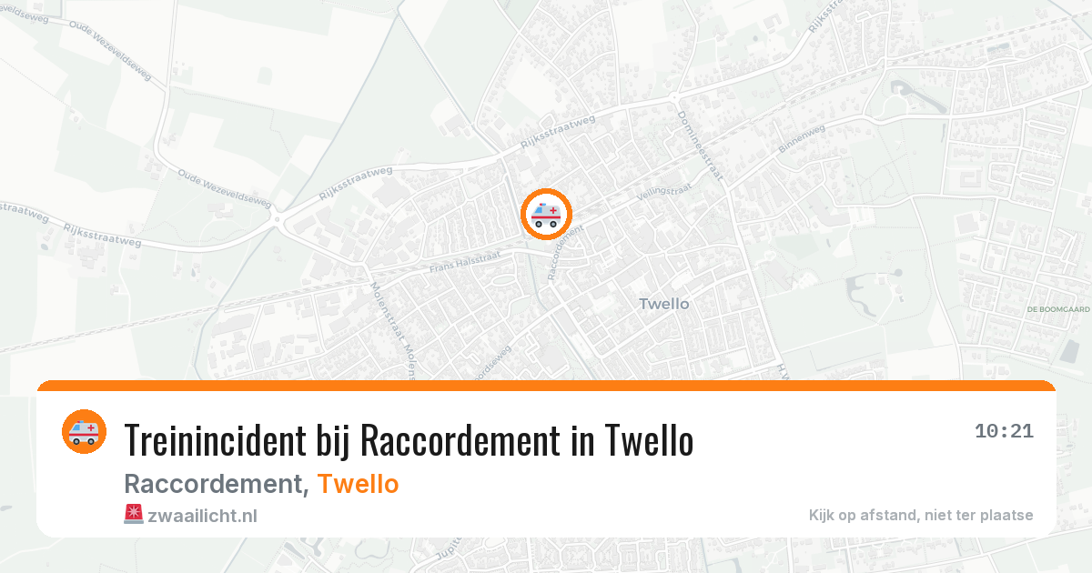 Treinincident bij Raccordement in Twello — 30 mei 2026