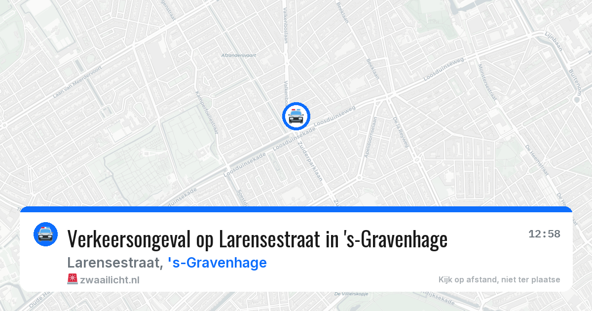 Verkeersongeval op Larensestraat in 's-Gravenhage — 9 jul 2026