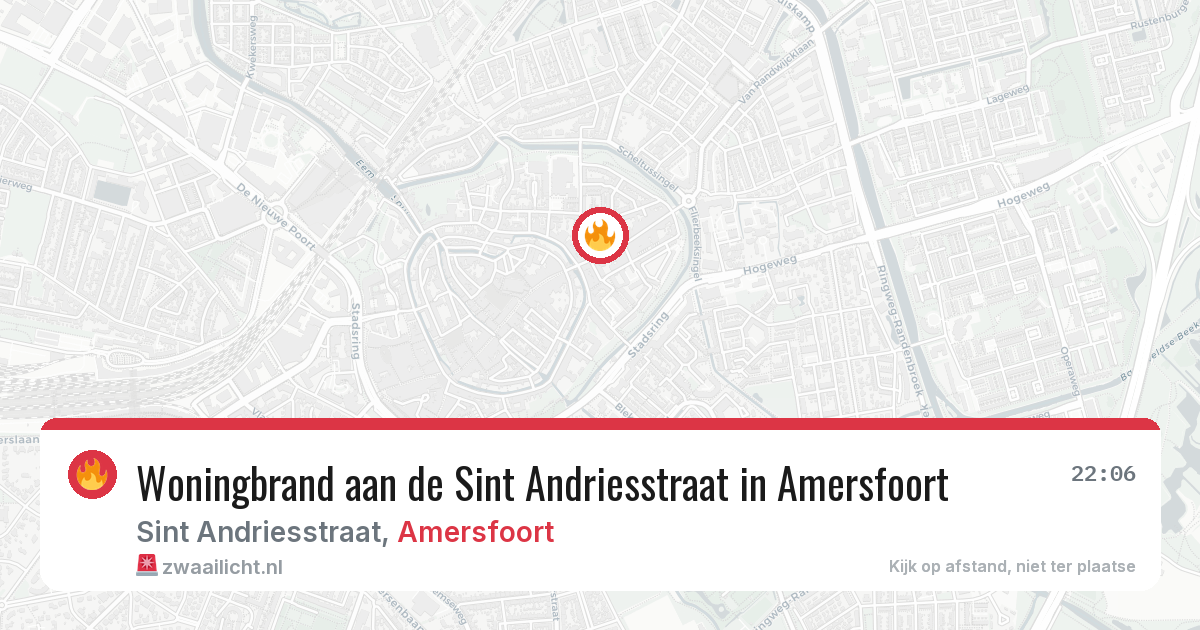 Woningbrand aan de Sint Andriesstraat in Amersfoort — 24 apr 2026