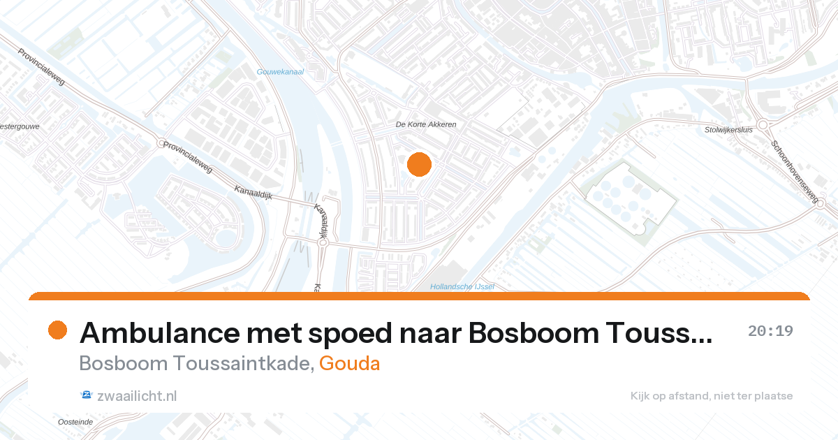 Ambulance met spoed naar Bosboom Toussaintkade in Gouda — 27 aug 2026