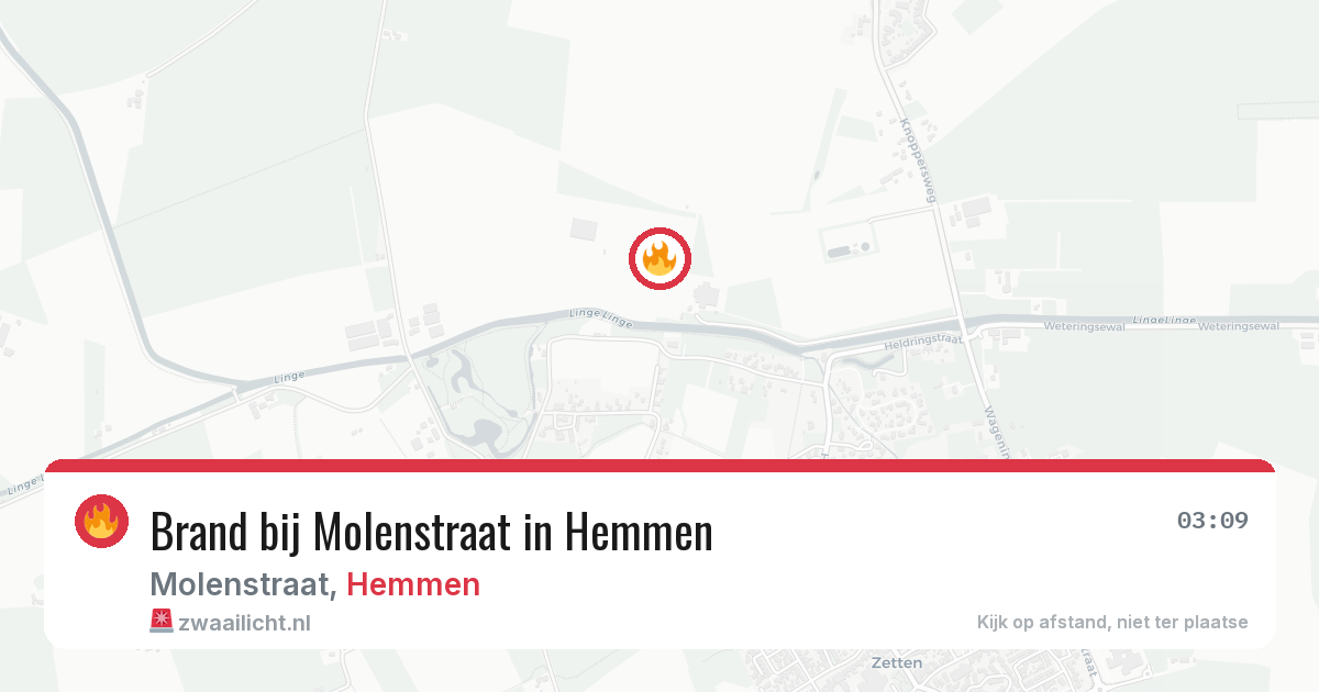 Brand bij Molenstraat in Hemmen — 9 feb 2026