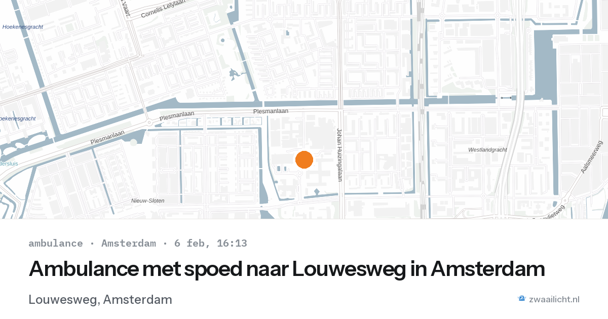 Ambulance met spoed naar Louwesweg in Amsterdam — 6 feb 2026