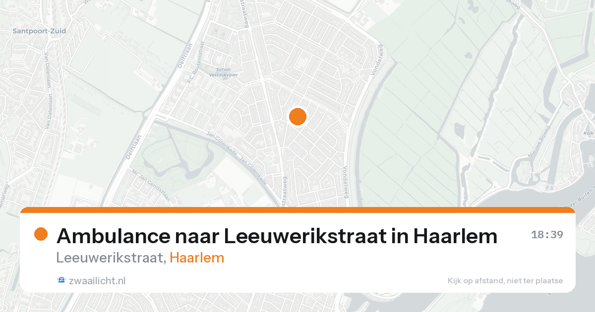 Ambulance naar Leeuwerikstraat in Haarlem — 23 aug 2026