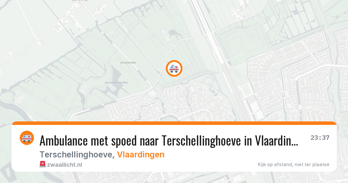 Ambulance met spoed naar Terschellinghoeve in Vlaardingen — 20 jun 2026