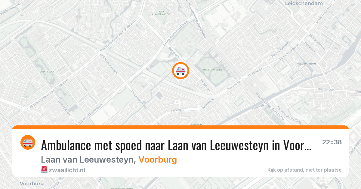 Ambulance met spoed naar Laan van Leeuwesteyn in Voorburg — 4 aug 2026