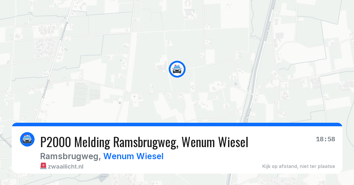 P2000 Melding Ramsbrugweg, Wenum Wiesel — 28 jun 2026