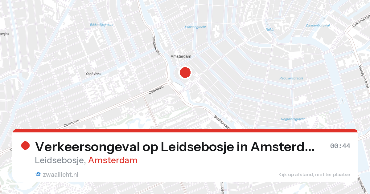 Verkeersongeval op Leidsebosje in Amsterdam — 6 feb 2026
