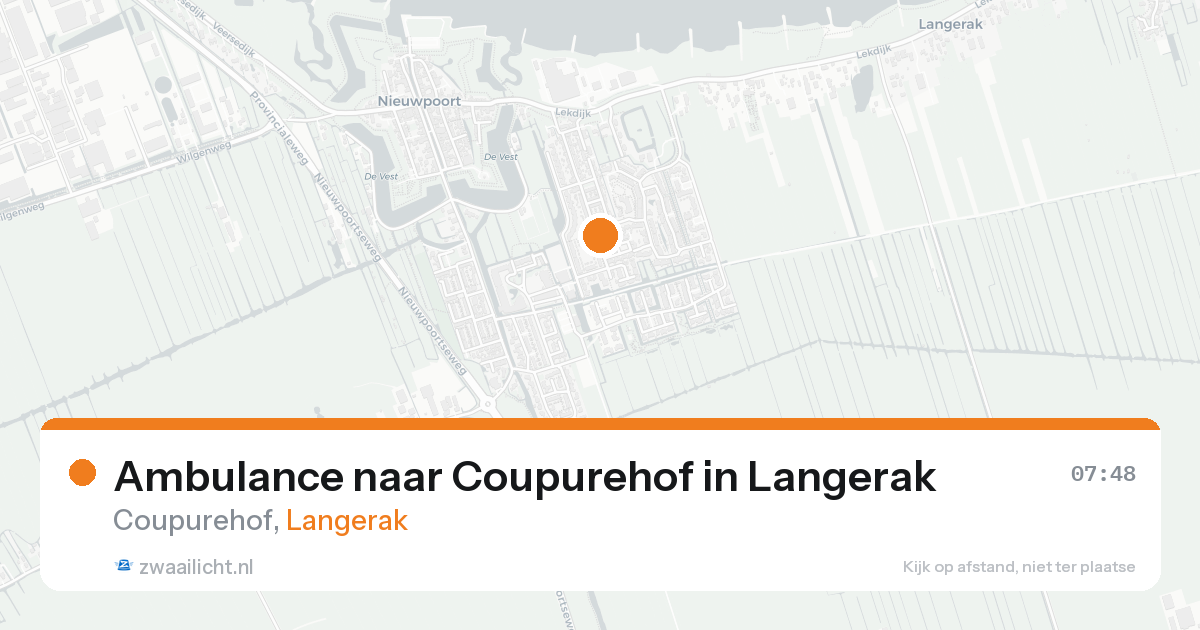 Ambulance naar Coupurehof in Langerak — 23 mrt 2026