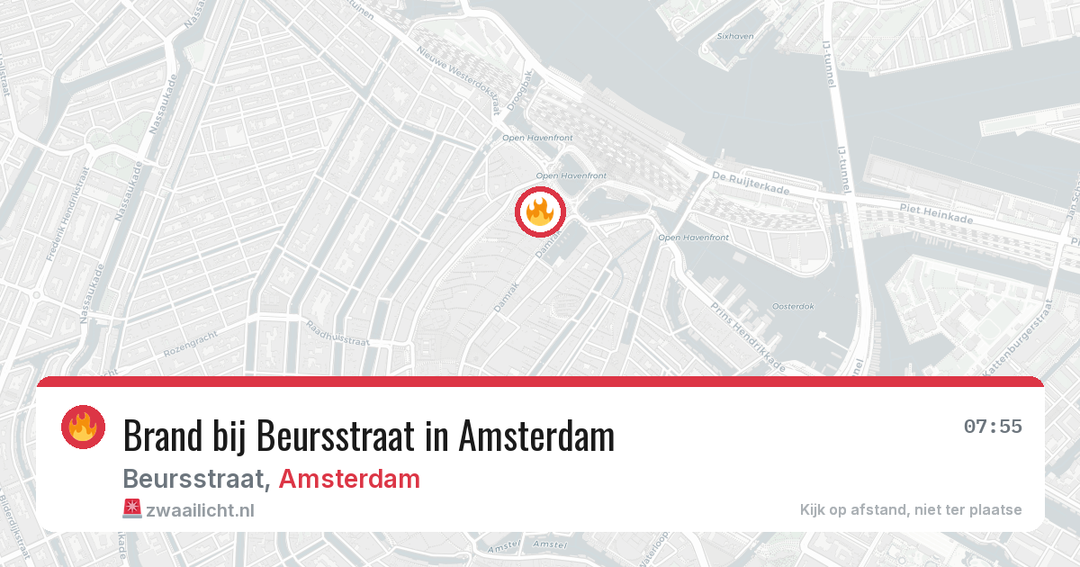 Brand bij Beursstraat in Amsterdam — 11 jul 2026