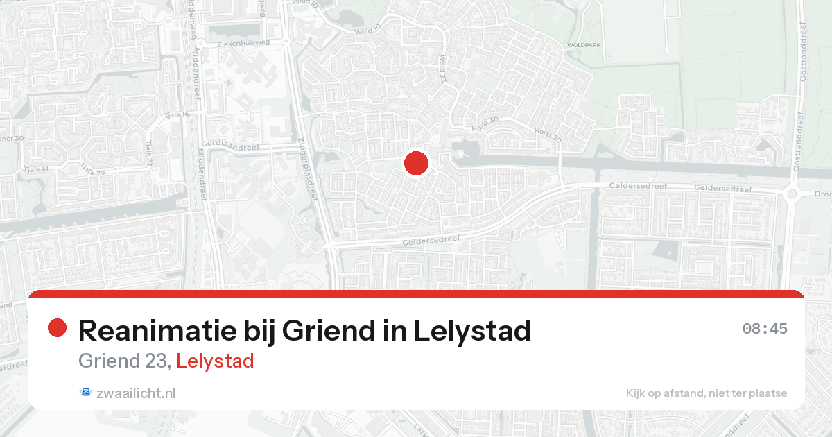 Reanimatie bij Griend in Lelystad — 18 aug 2026