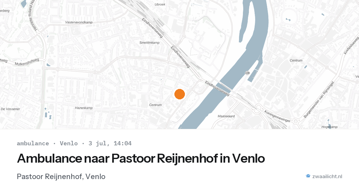 Ambulance naar Pastoor Reijnenhof in Venlo — 3 jul 2026