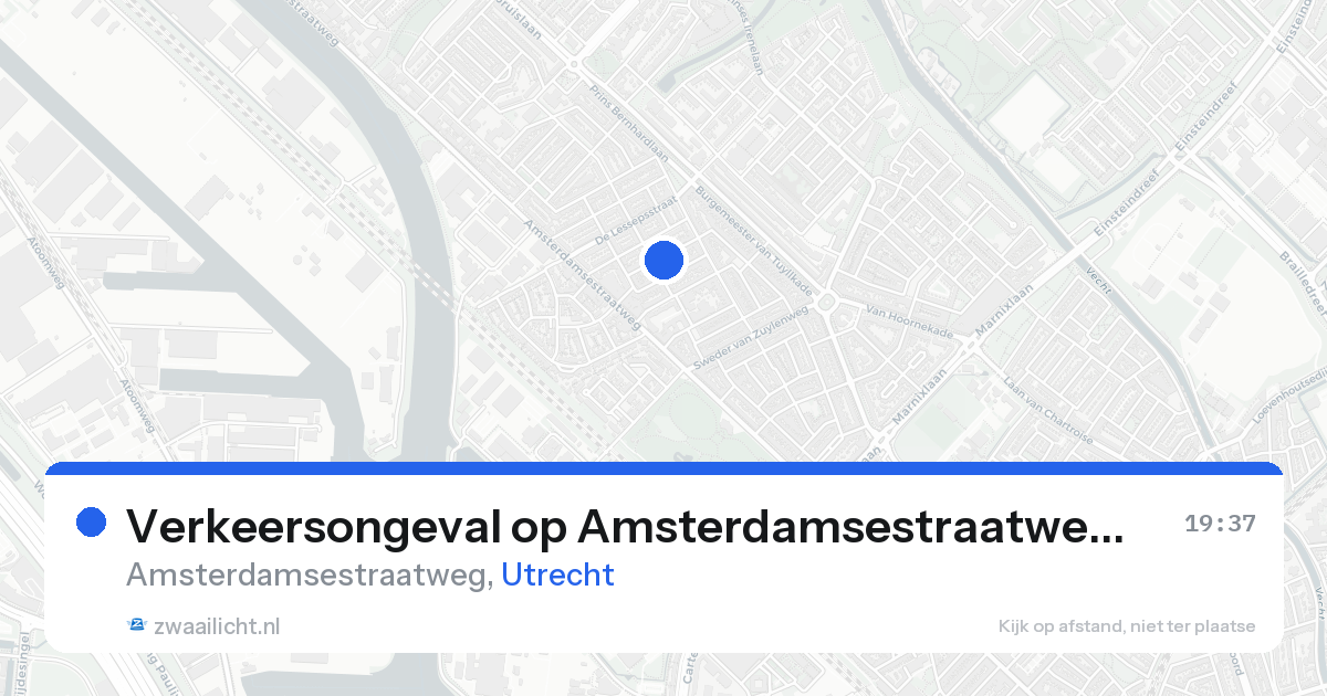 Verkeersongeval op Amsterdamsestraatweg in Utrecht — 15 aug 2026