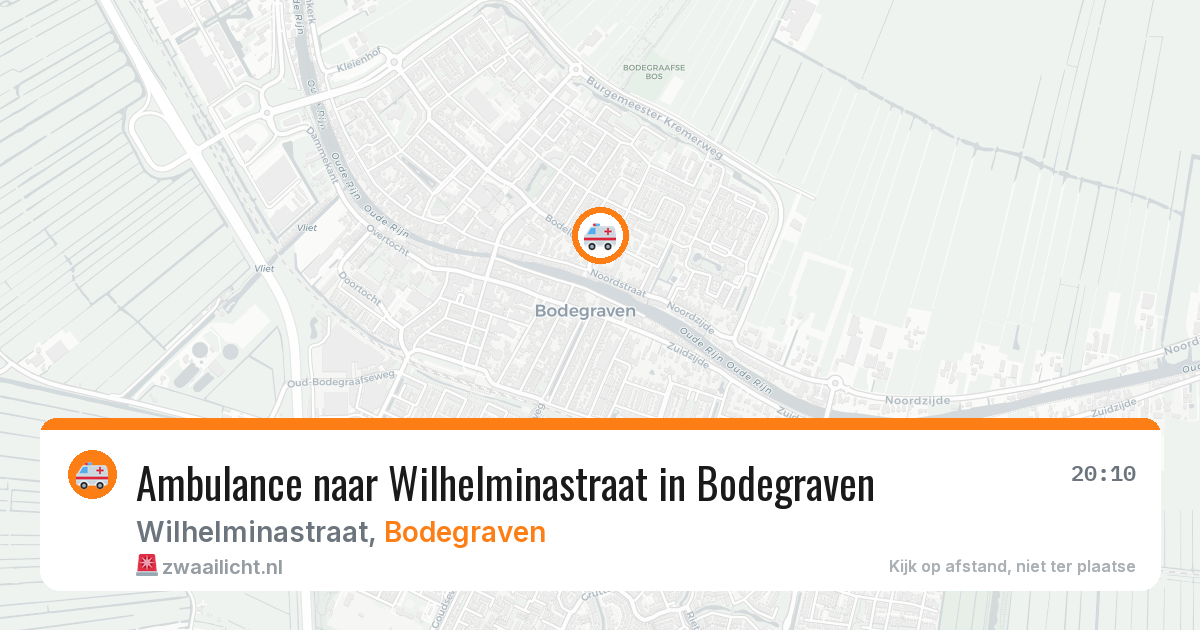 Ambulance naar Wilhelminastraat in Bodegraven — 8 aug 2026