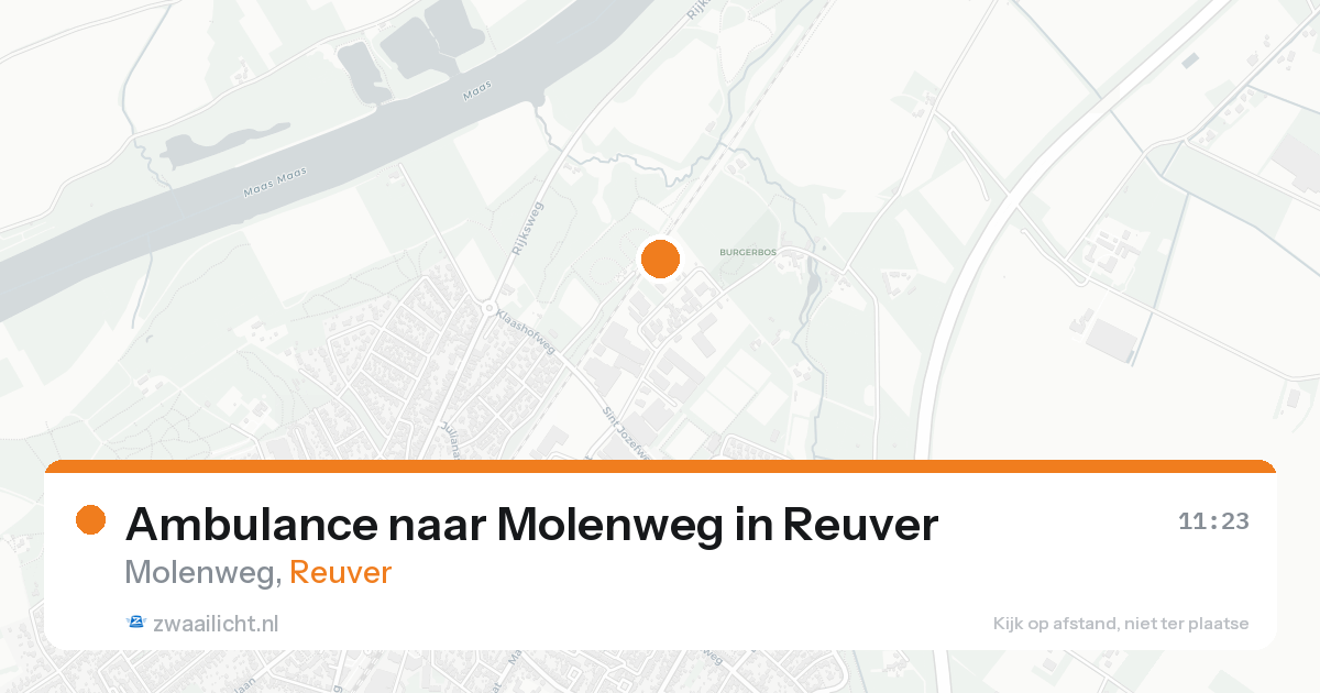 Ambulance naar Molenweg in Reuver — 22 aug 2026
