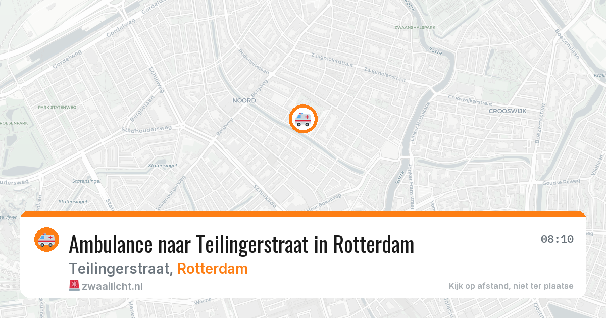 Ambulance naar Teilingerstraat in Rotterdam — 24 jul 2026