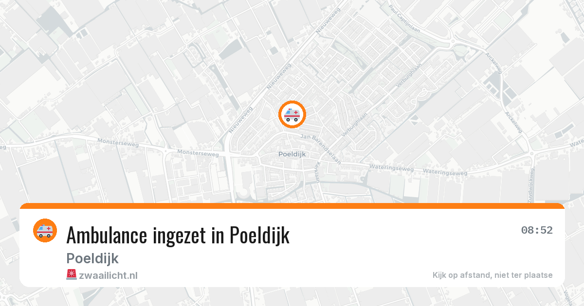 Ambulance ingezet in Poeldijk — 7 jun 2026