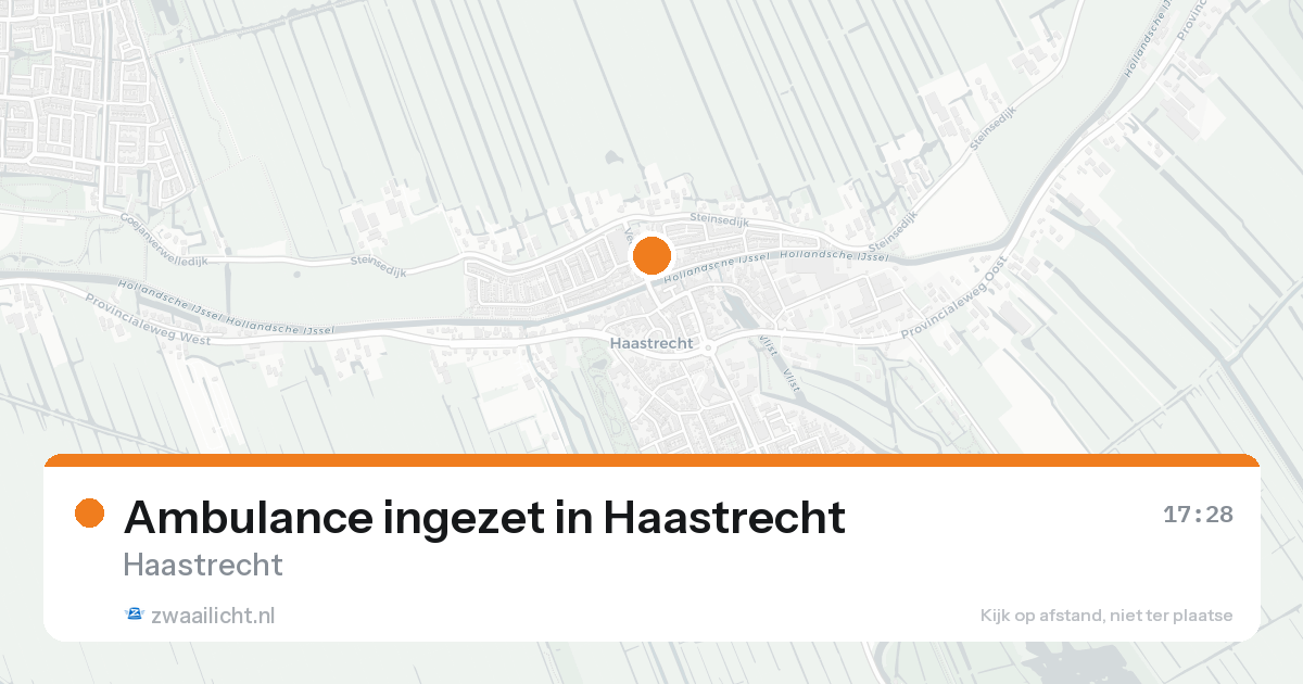 Ambulance ingezet in Haastrecht — 9 aug 2026