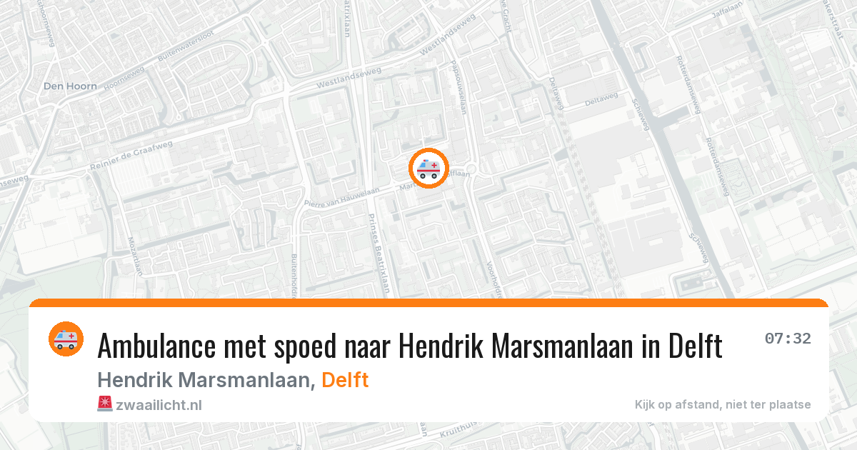 Ambulance met spoed naar Hendrik Marsmanlaan in Delft — 28 jan 2026