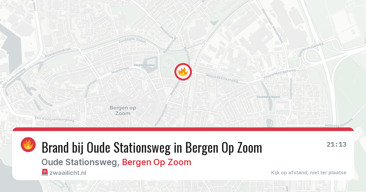 Brand bij Oude Stationsweg in Bergen Op Zoom — 3 jul 2026