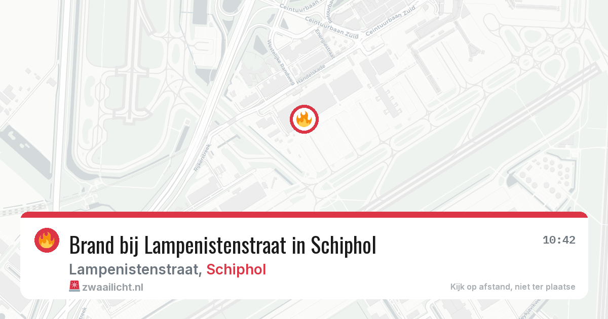 Brand bij Lampenistenstraat in Schiphol — 18 mei 2026