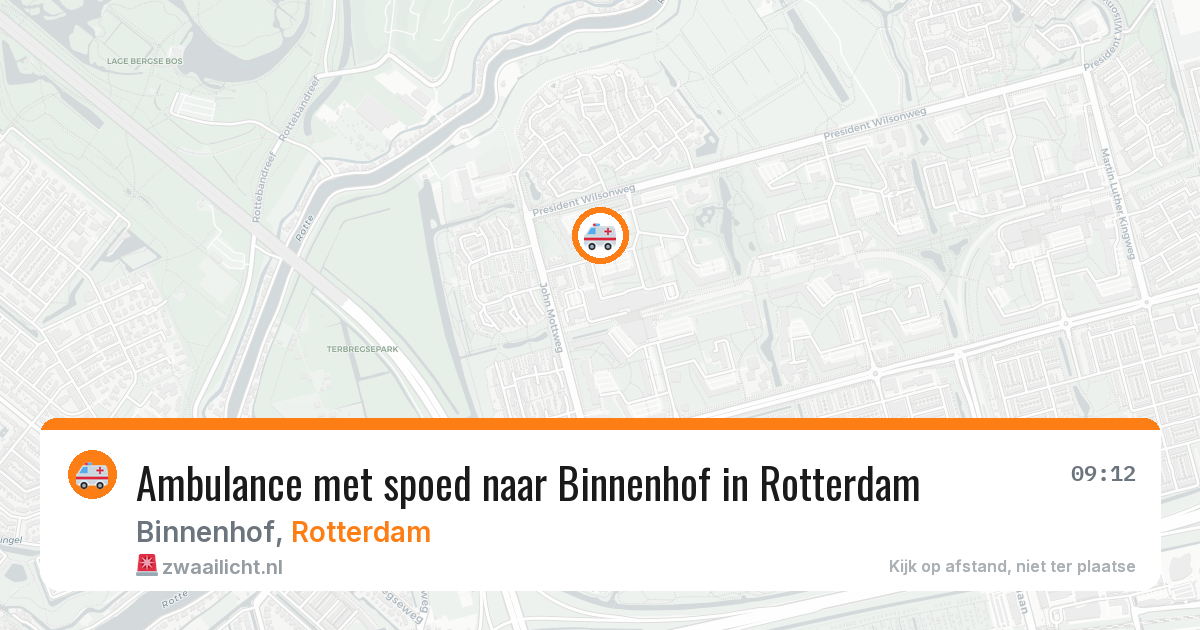 Ambulance met spoed naar Binnenhof in Rotterdam — 23 mei 2026