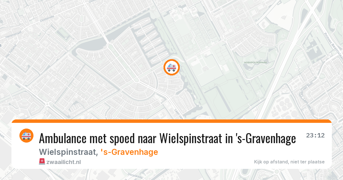 Ambulance met spoed naar Wielspinstraat in 's-Gravenhage — 8 aug 2026
