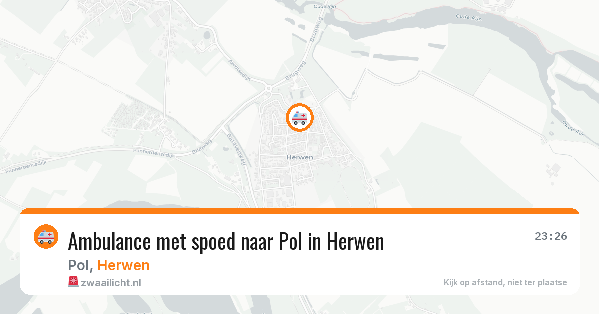 Ambulance met spoed naar Pol in Herwen — 24 mrt 2026