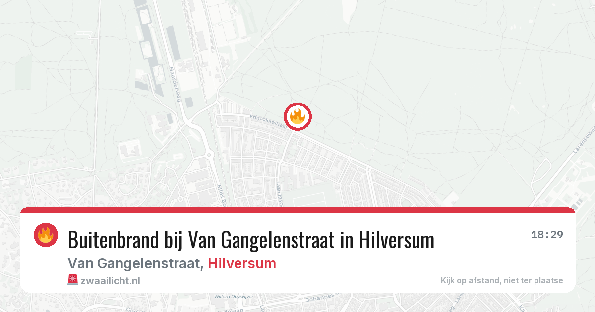 Buitenbrand bij Van Gangelenstraat in Hilversum — 14 jun 2026