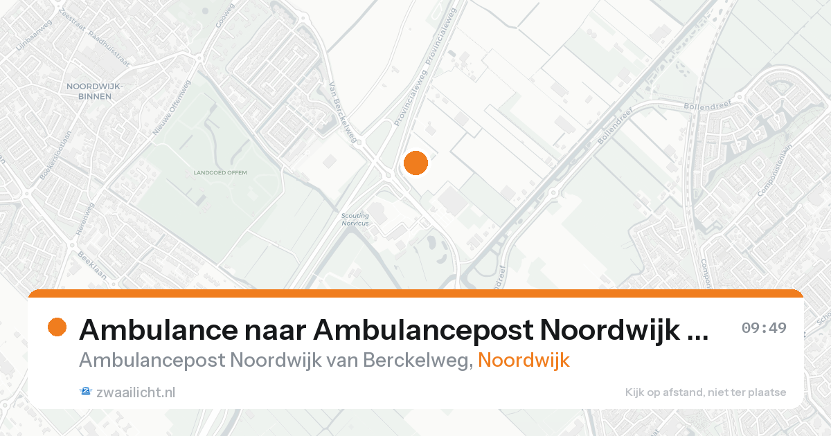 Ambulance naar Ambulancepost Noordwijk van Berckelweg in Noordwijk — 8 feb 2026
