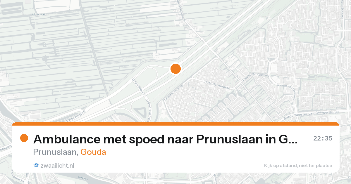 Ambulance met spoed naar Prunuslaan in Gouda — 22 mei 2026