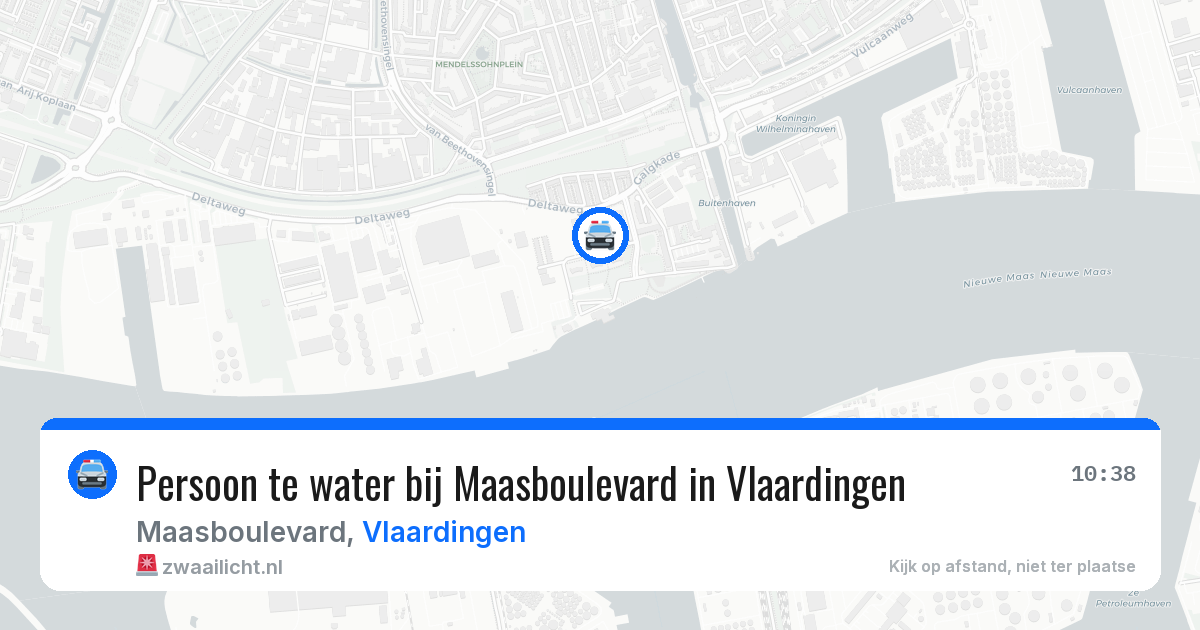Persoon te water bij Maasboulevard in Vlaardingen — 21 jun 2026
