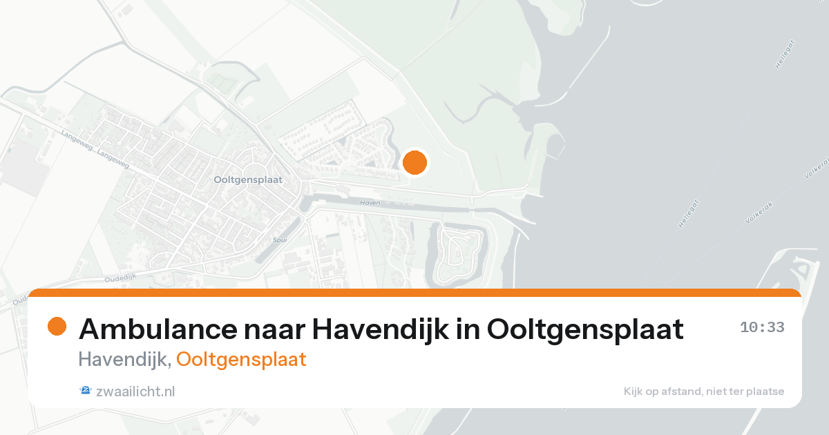 Ambulance naar Havendijk in Ooltgensplaat — 20 aug 2026