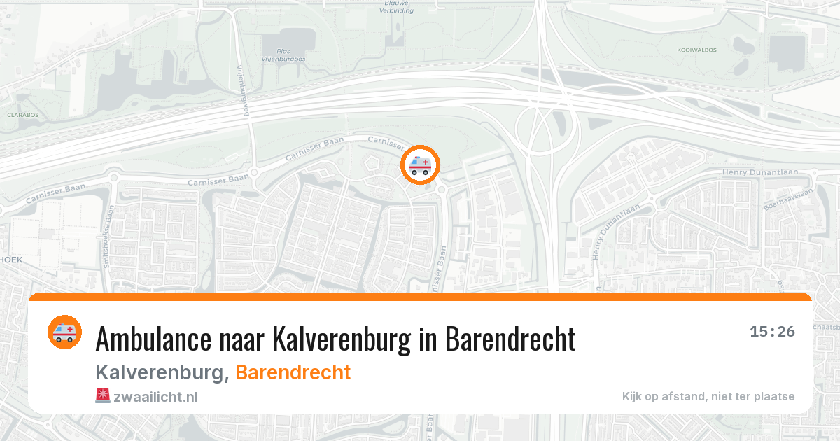 Ambulance naar Kalverenburg in Barendrecht — 12 jul 2026