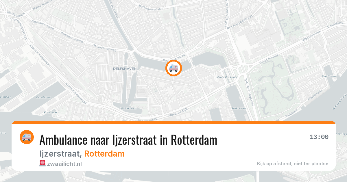 Ambulance naar Ijzerstraat in Rotterdam — 20 mrt 2026