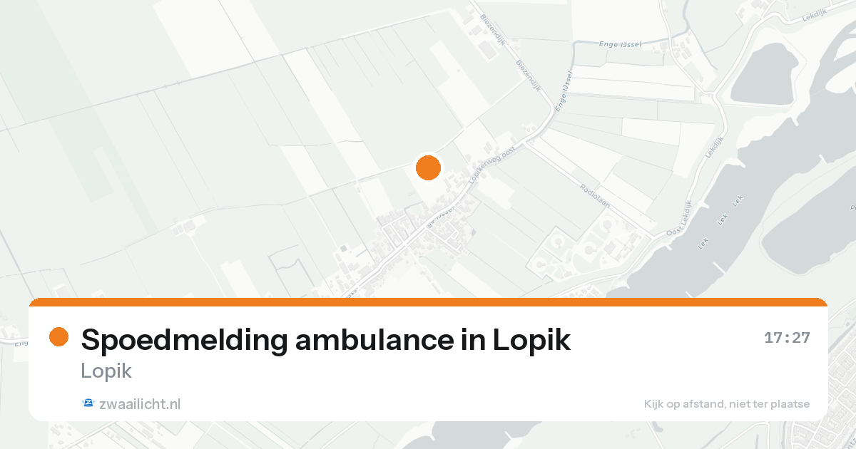 Spoedmelding ambulance in Lopik — 31 jan 2026