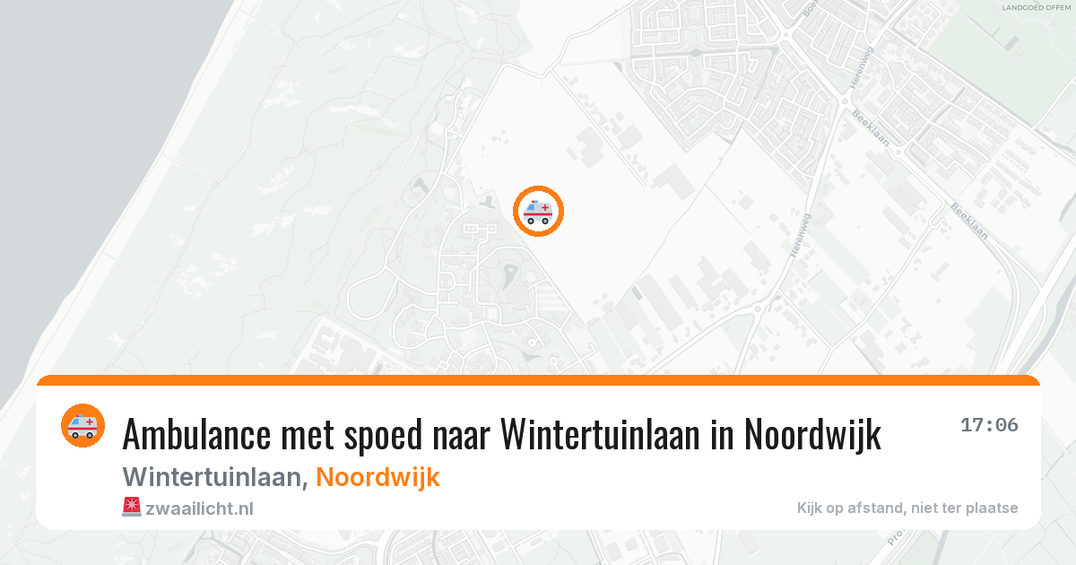 Ambulance met spoed naar Wintertuinlaan in Noordwijk — 7 aug 2026