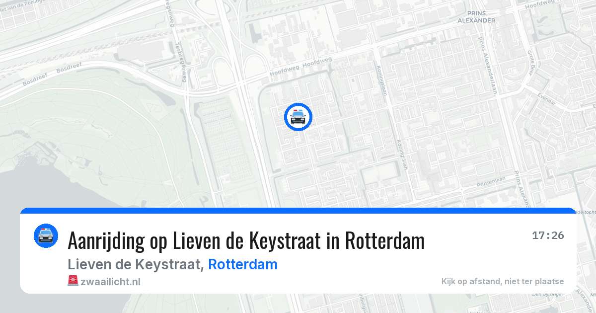 Aanrijding op Lieven de Keystraat in Rotterdam — 31 jul 2026